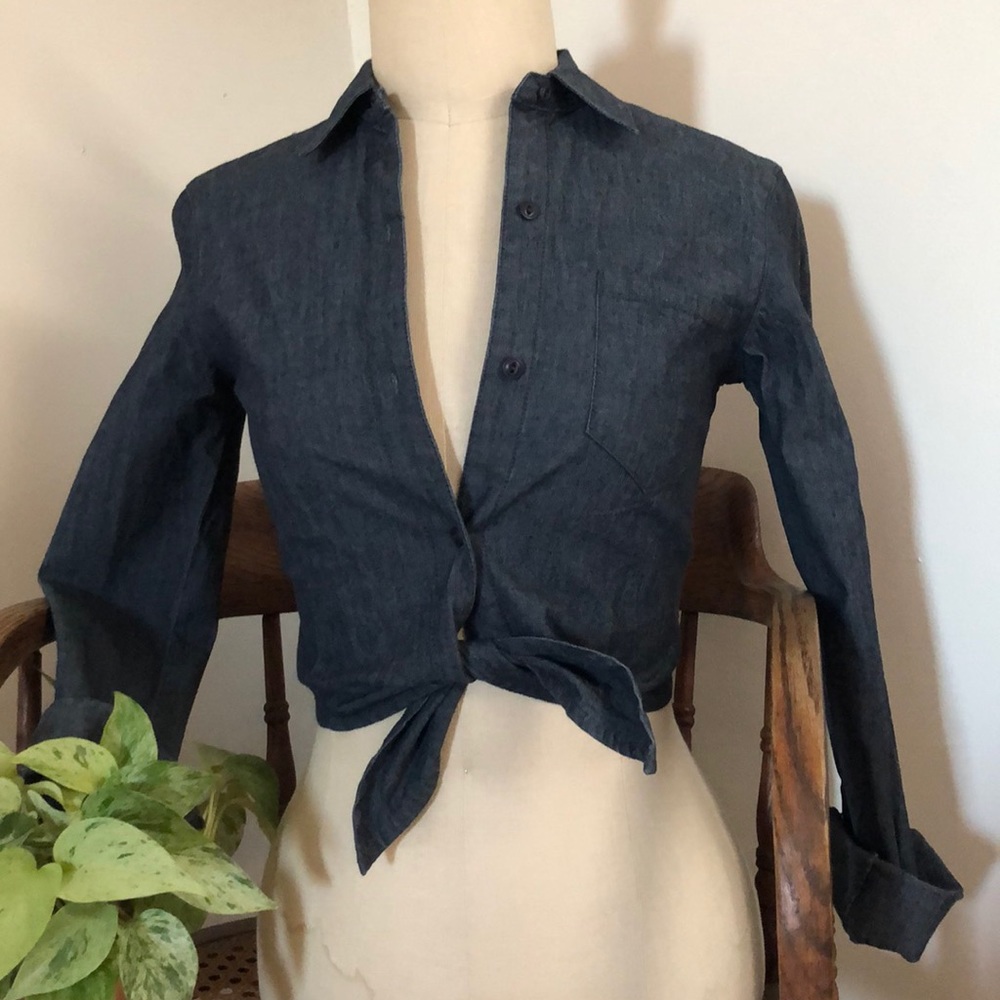 Ralph Lauren Polo Jeans Co. Denim Button Down Crop